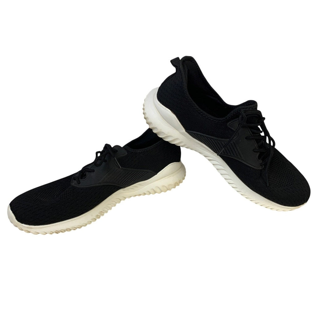 Athmile Womens Size 13 Black Sneakers Lace Up Closed Round Toe Tennis Shoes