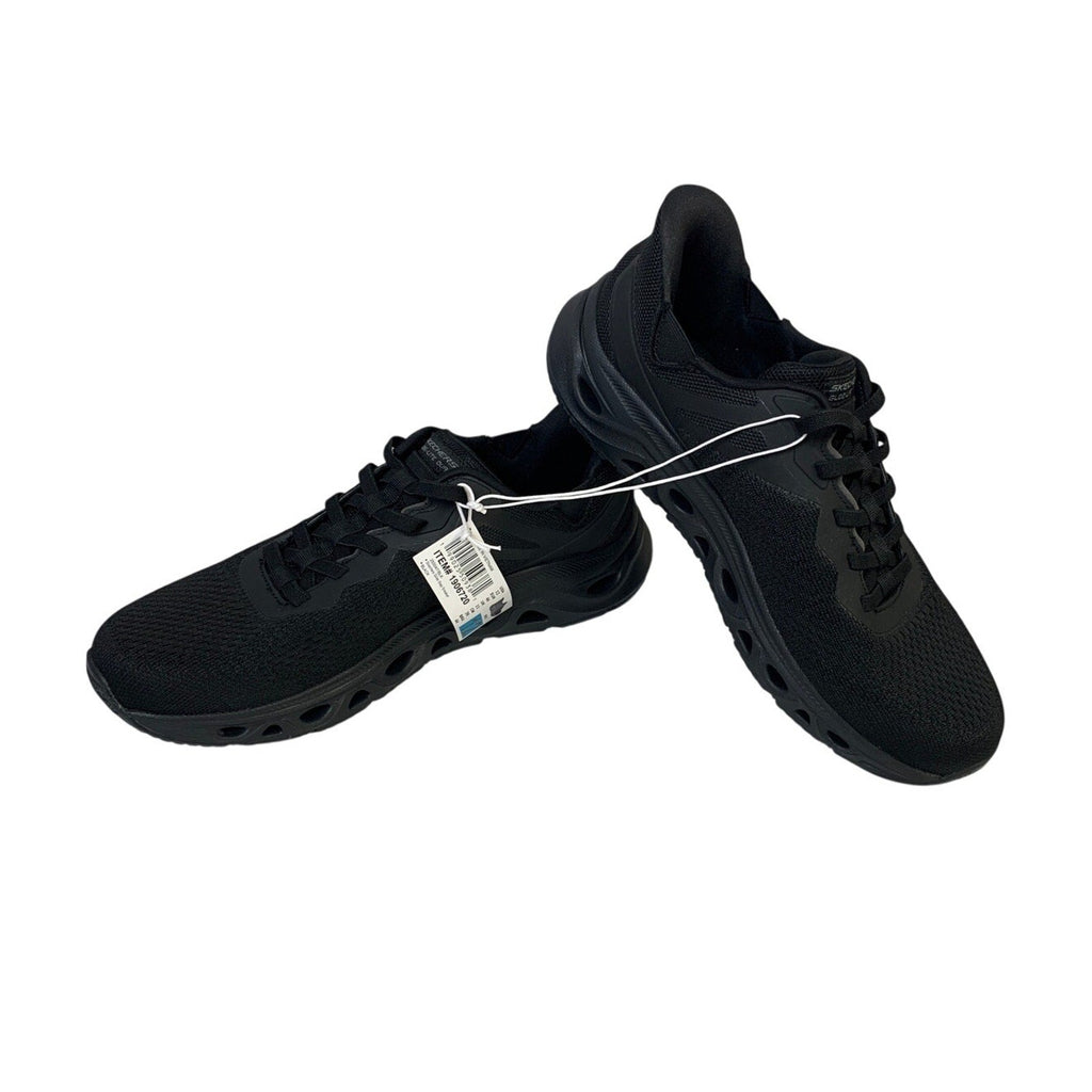 New In Box Skechers Mens Size 9 Black Mesh Hands Free Swift Fit Athletic Shoes