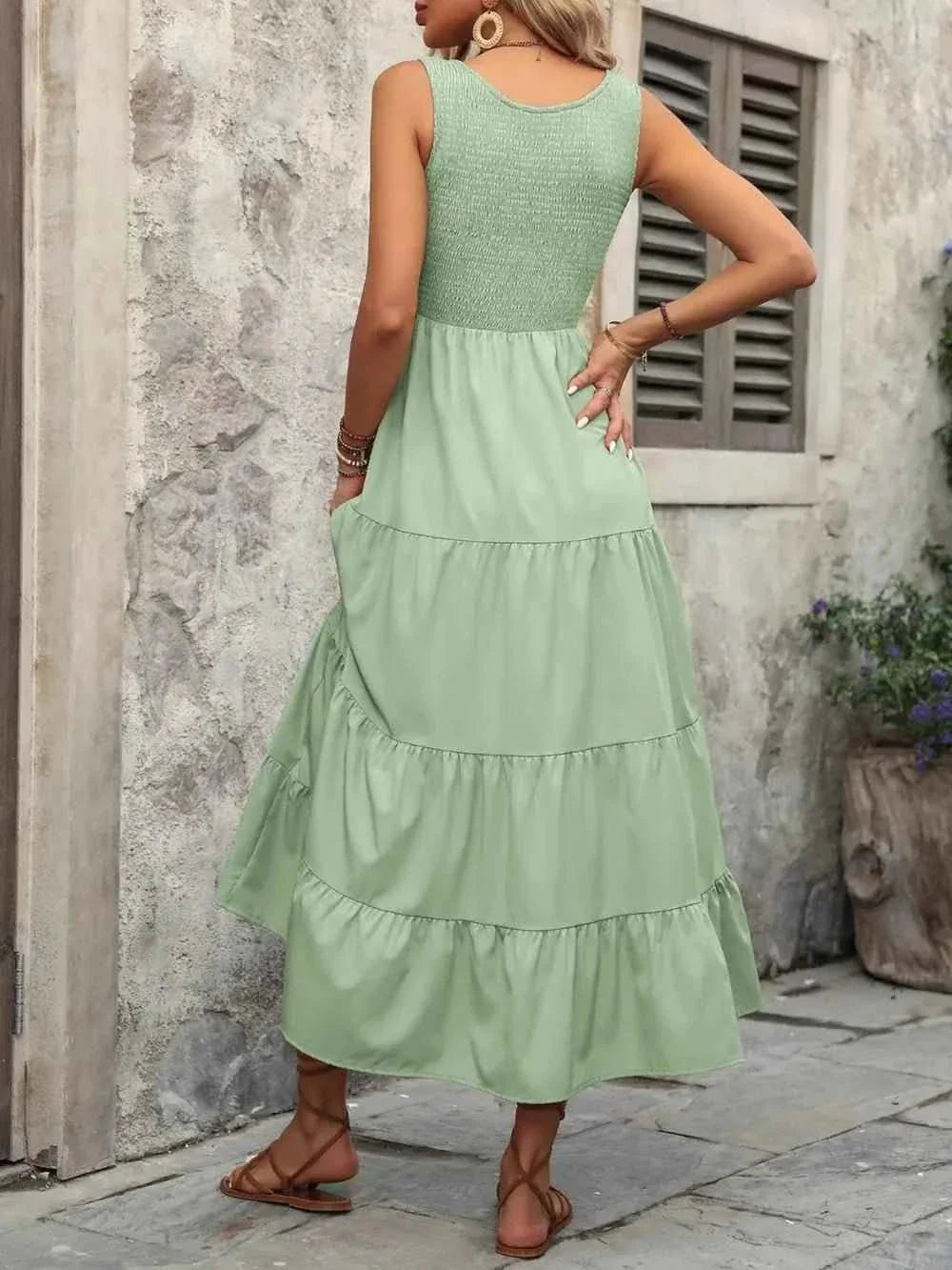 Ivy Lane Smocked Tank Dress - Sleeveless Charm