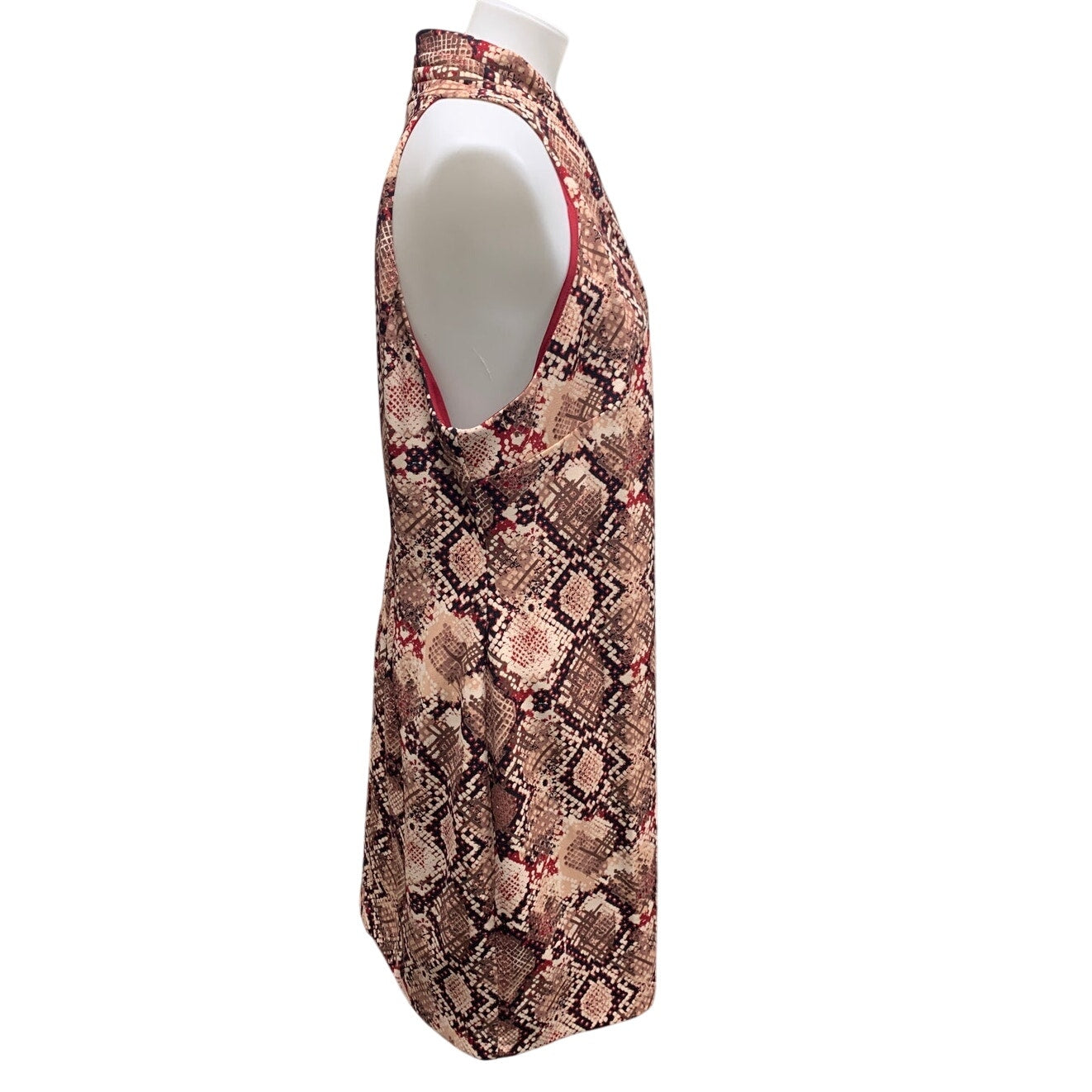 New Rachel Roy Womens XXL SnakeSkin Print Sleeveless Asym Crossover Sheath Dress