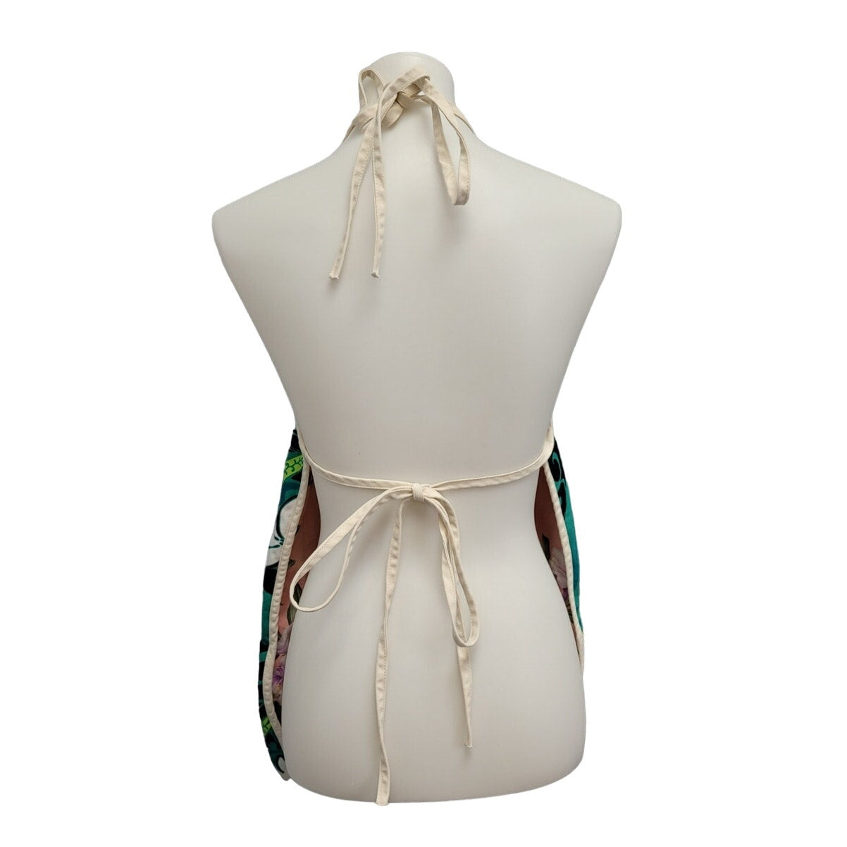 Local Design Made In Hawaii Womens Reversible Floral Craft Apron w Pockets