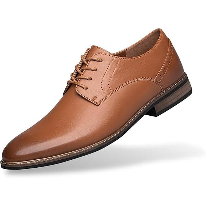 Silent Care Mens Size 9 Chestnut Brown Lace Up Classic Oxford Formal Shoes