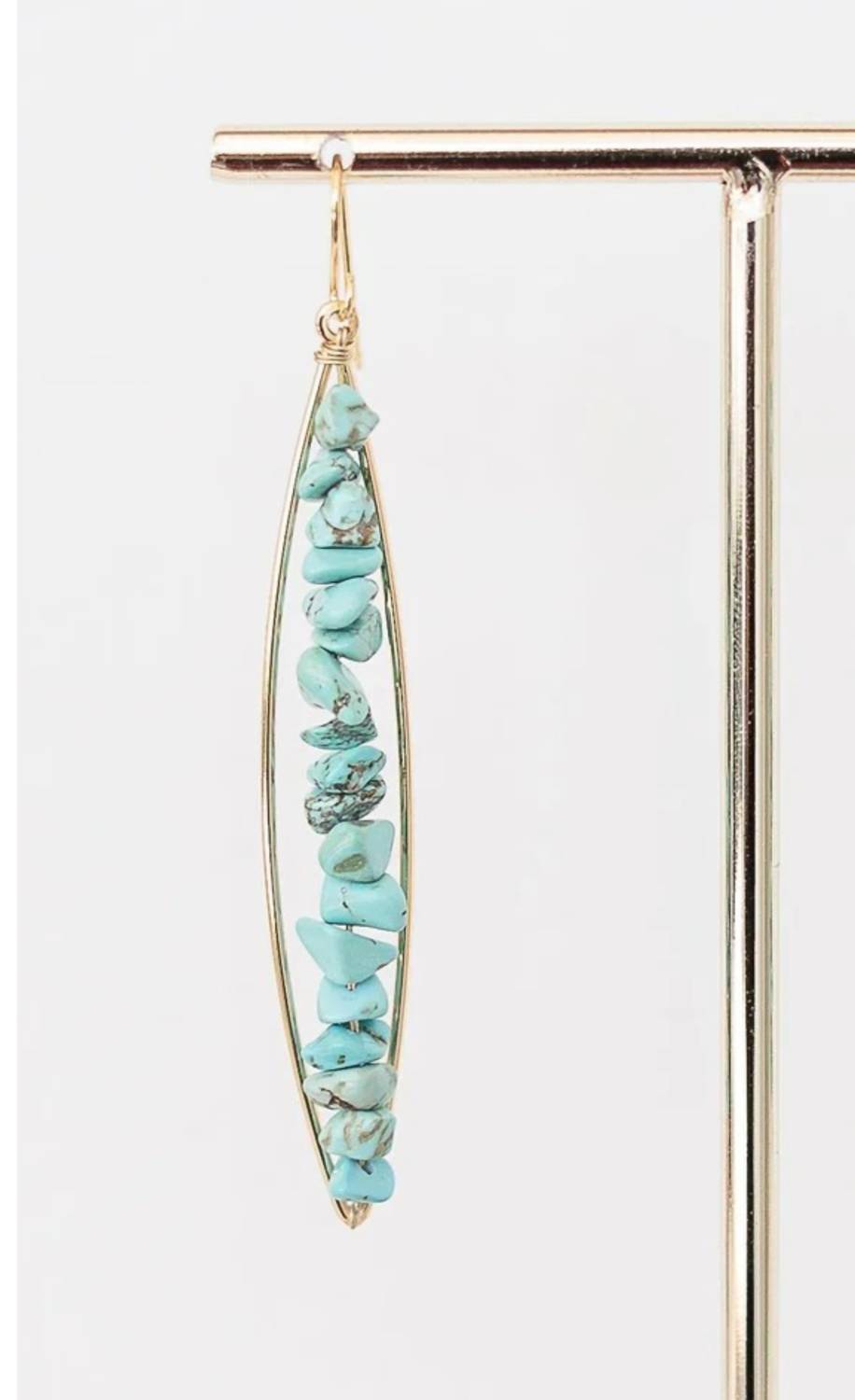 Women's Briggs Oblong With Turquoise Stones Earrings