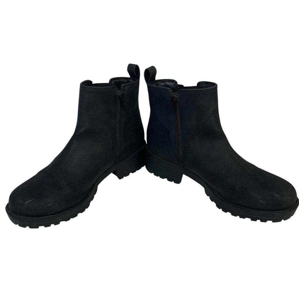 Buffalo Womens Size 9 Black 1.5" Heel Anna Ankle Boot Side Zip Round Toe Shoes