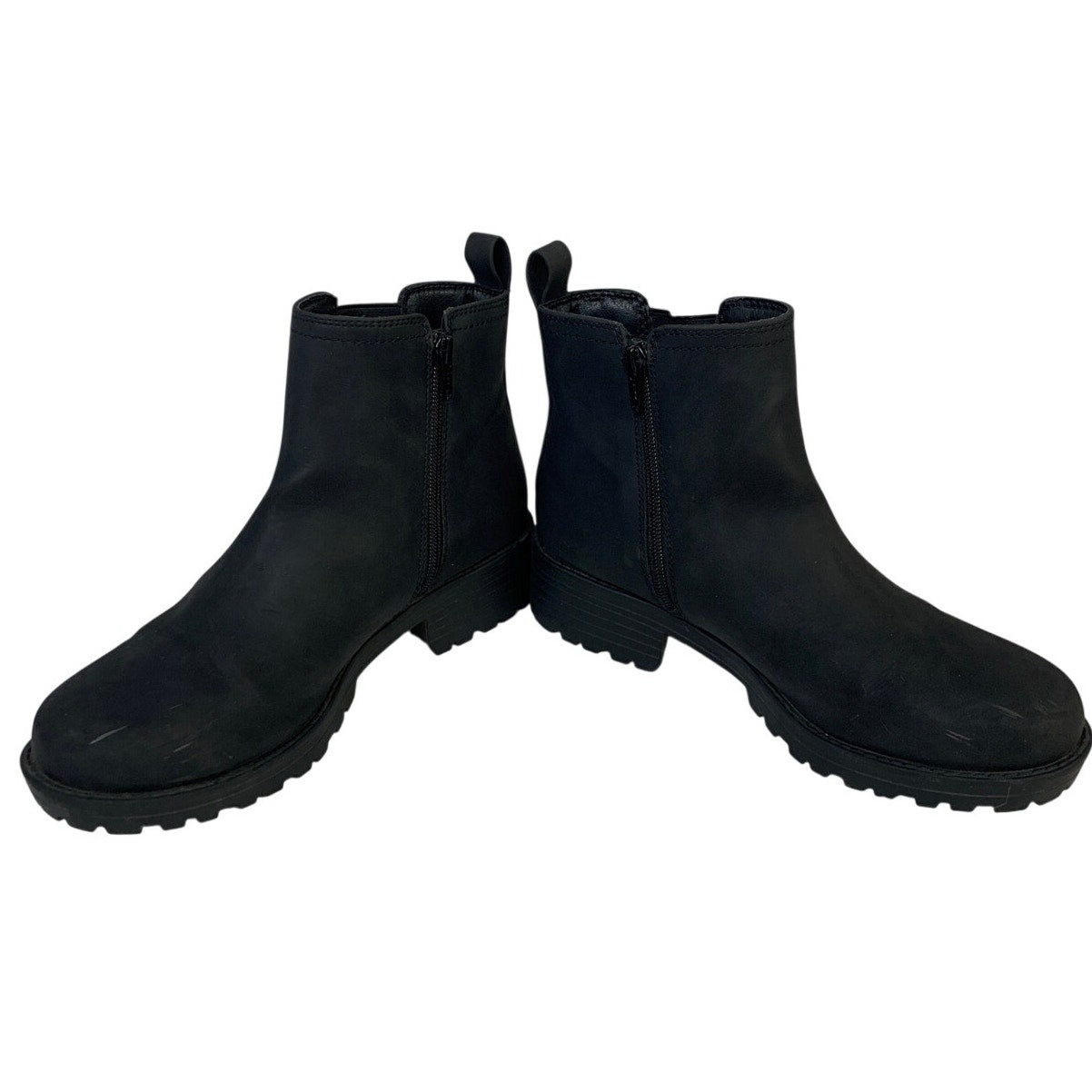 Buffalo Womens Size 9 Black 1.5" Heel Anna Ankle Boot Side Zip Round Toe Shoes