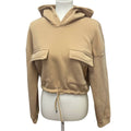 New Look Womens Large Long Sleeve Cotton Blend Cropped Sweatshirt Hoodie