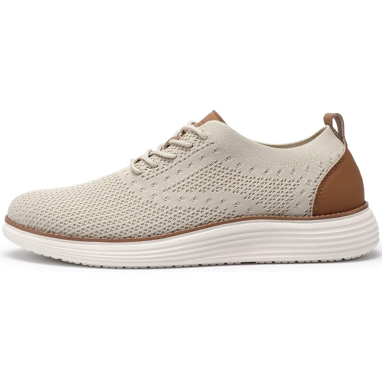 New Vilocy Mens 8 Light Gray Mesh Lace Up Lightweight Oxford Sneaker Shoes