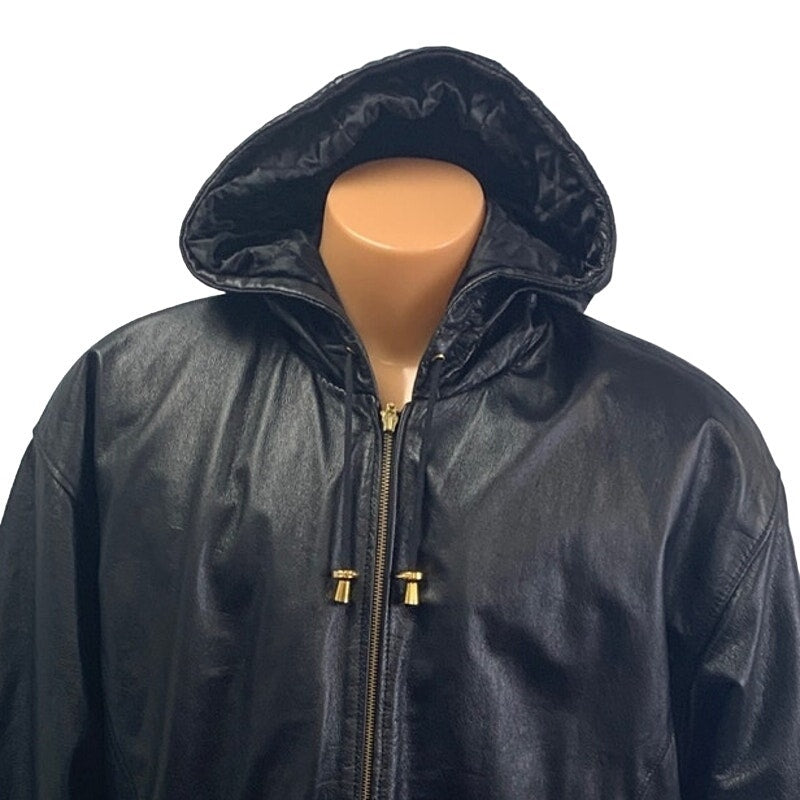 Wilsons 100% Real Leather Mens Large Thinsulate Quilted Interior Leather Coat