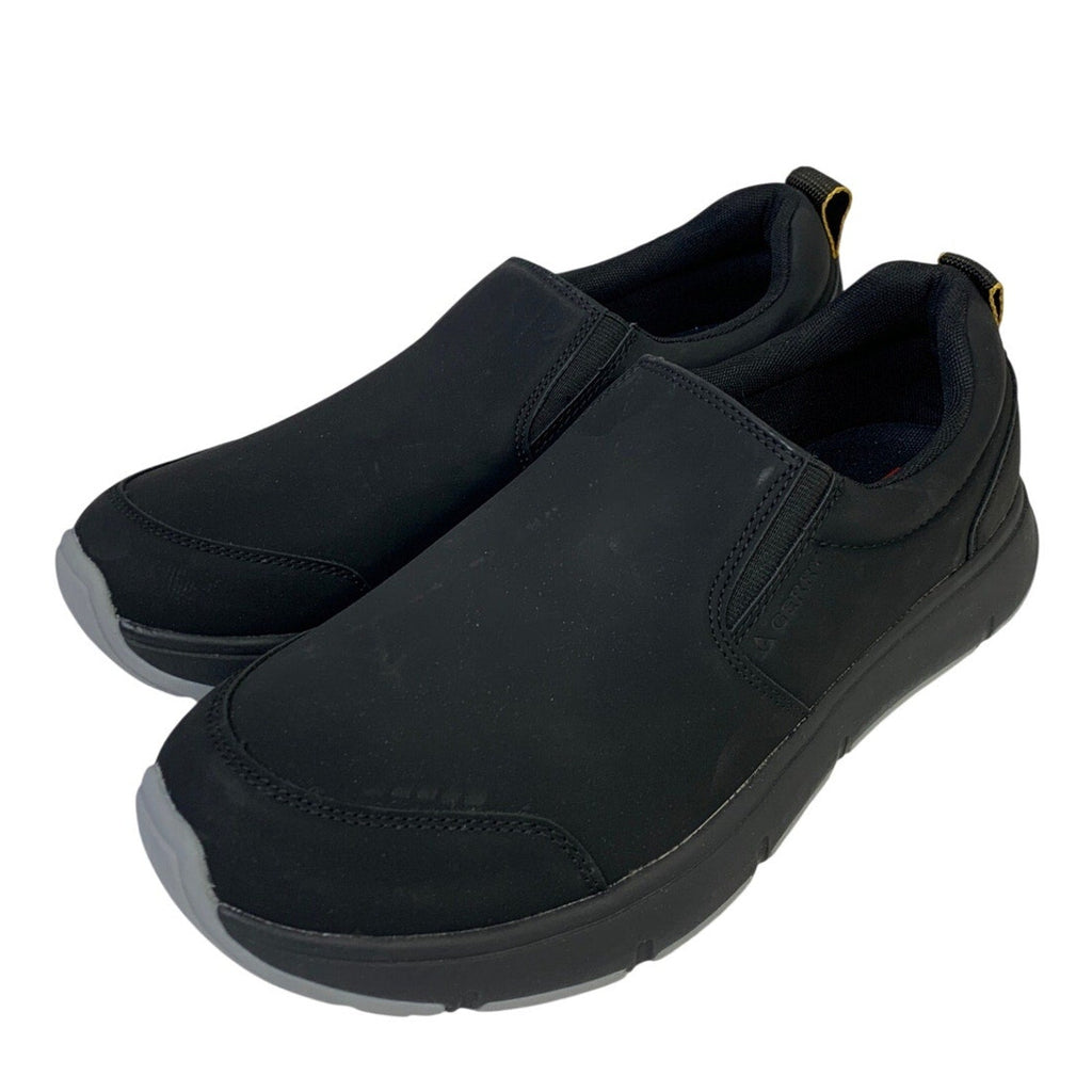 Gerry Mens Size 13 Black Faux Leather Slide On Moc II Comfort Sneakers Shoes