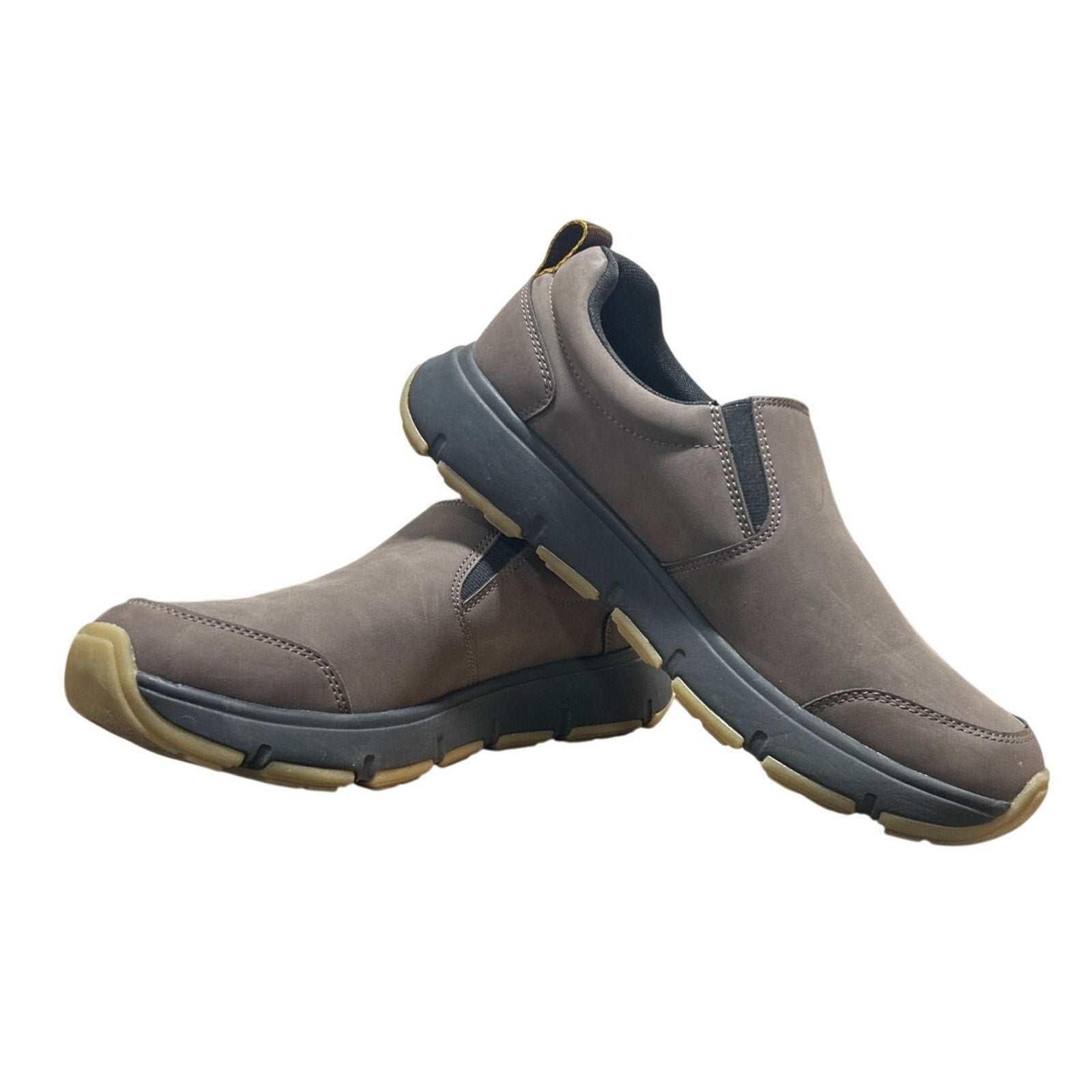 New In Box Gerry Mens Size 13 Brown Faux Leather Slide On Moc II Sneakers Shoes