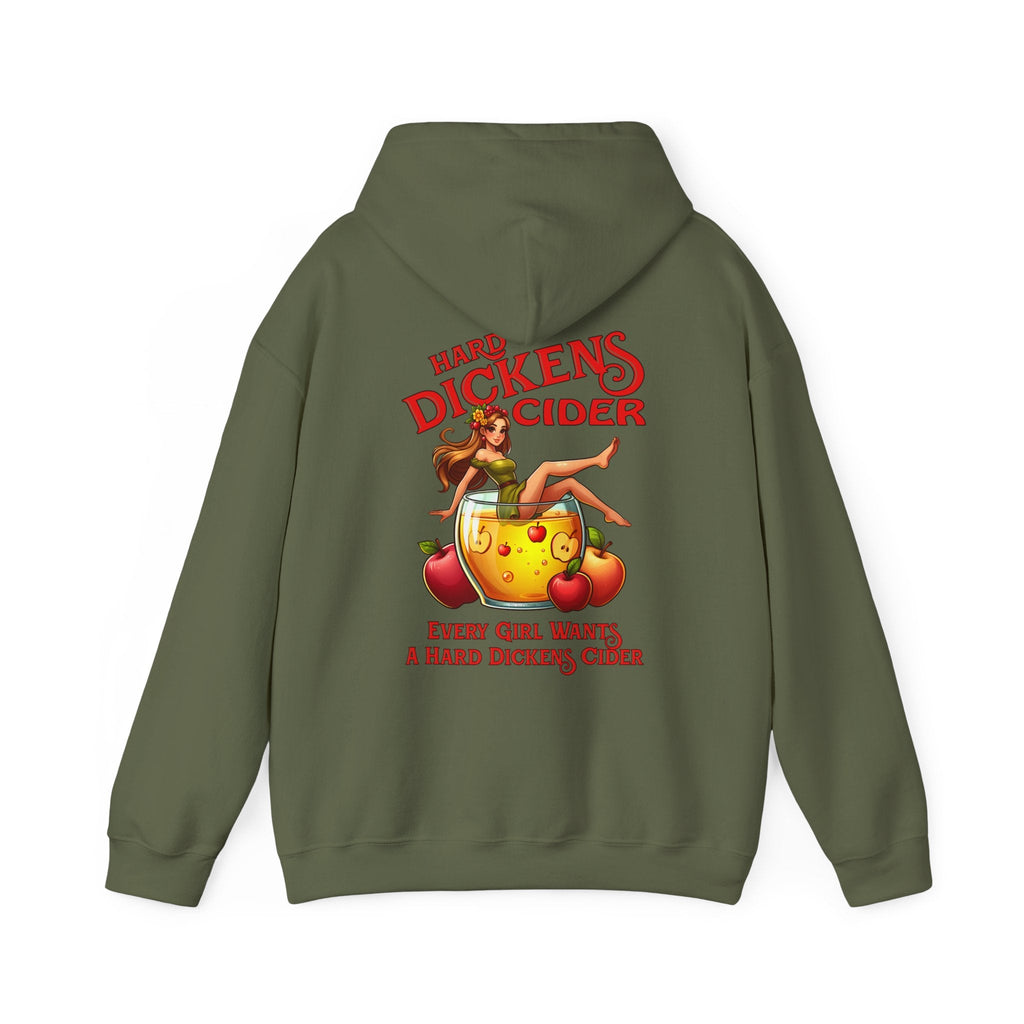 Hard Dickens Cider Front/Back Hooded Sweatshirt