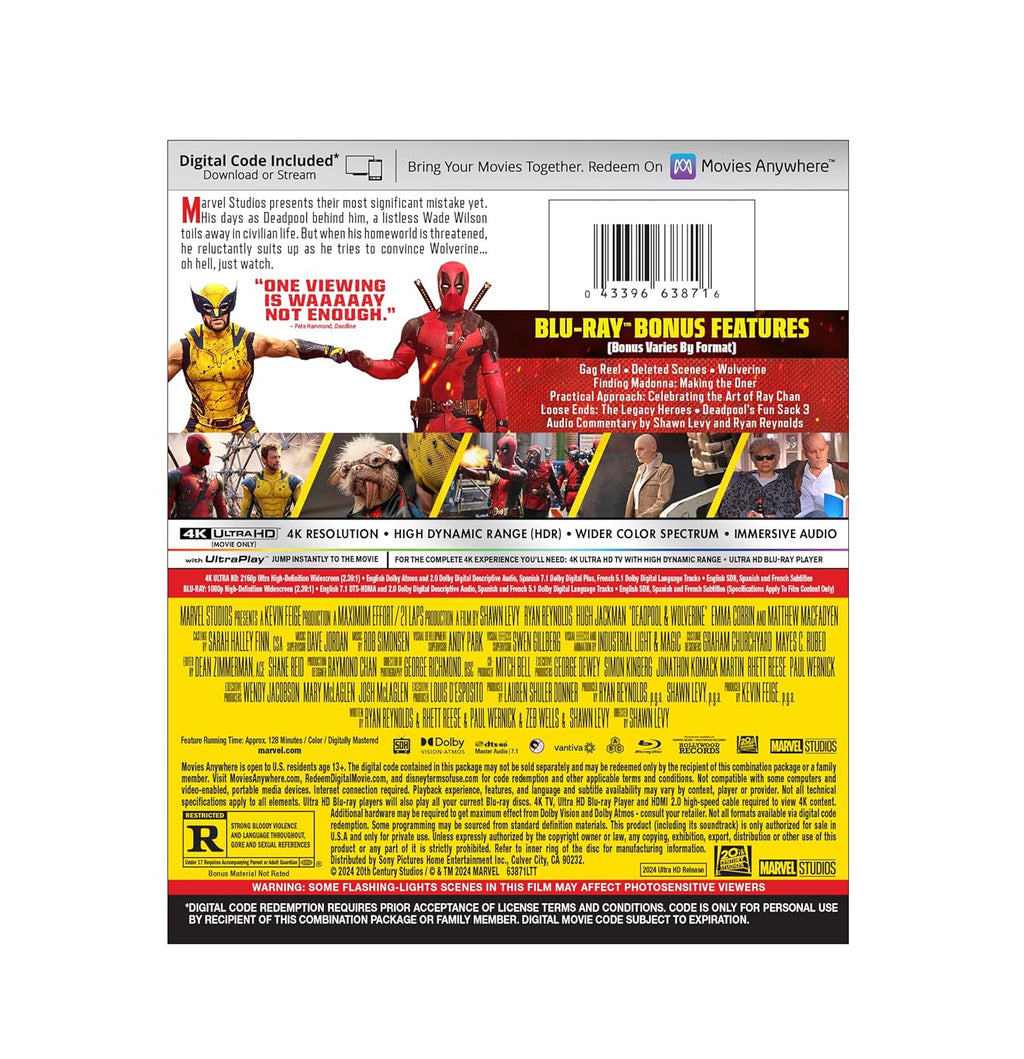 Deadpool & Wolverine [4K UHD]