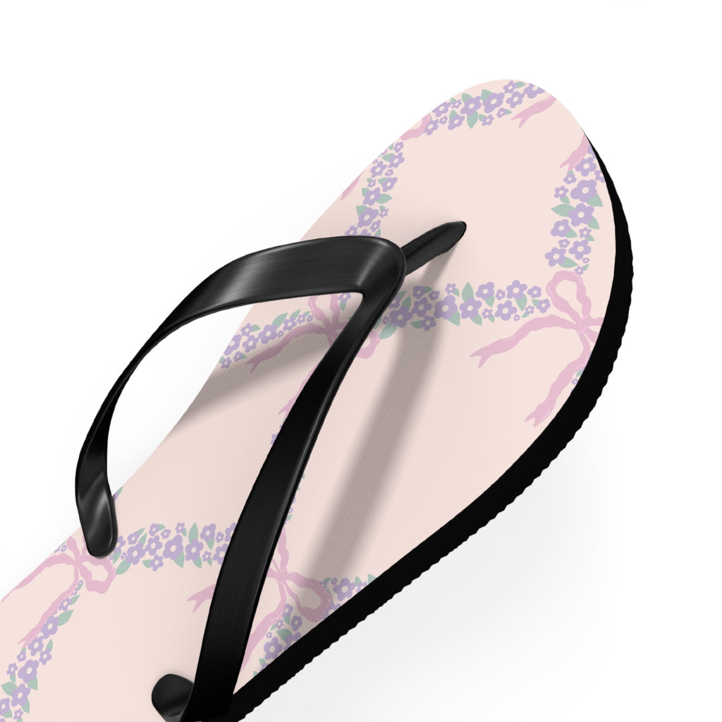 Customizable: Charming Floral Flip Flops, Summer Sandals, Beachwear, Vacation Footwear, Gift for Her, Casual Summer Fashion