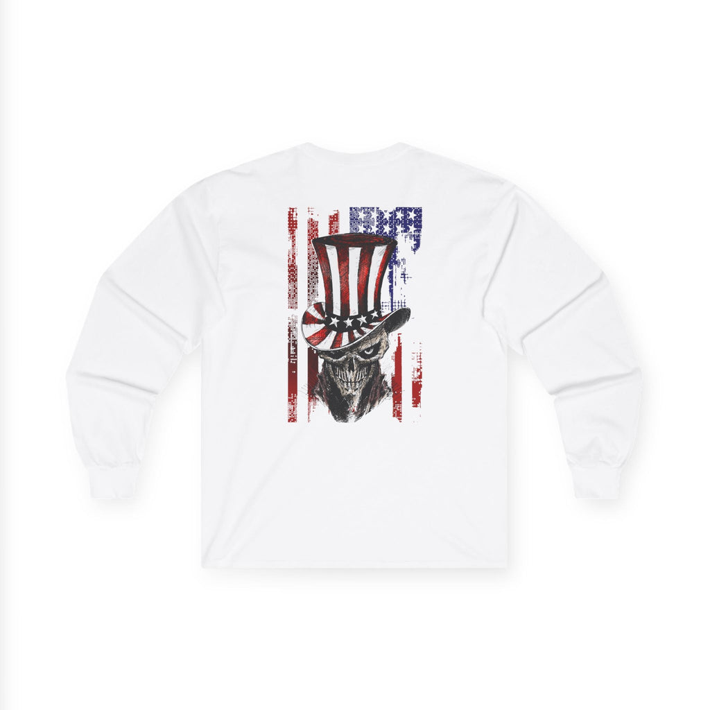 Patriotic Skull Long Sleeve Tee