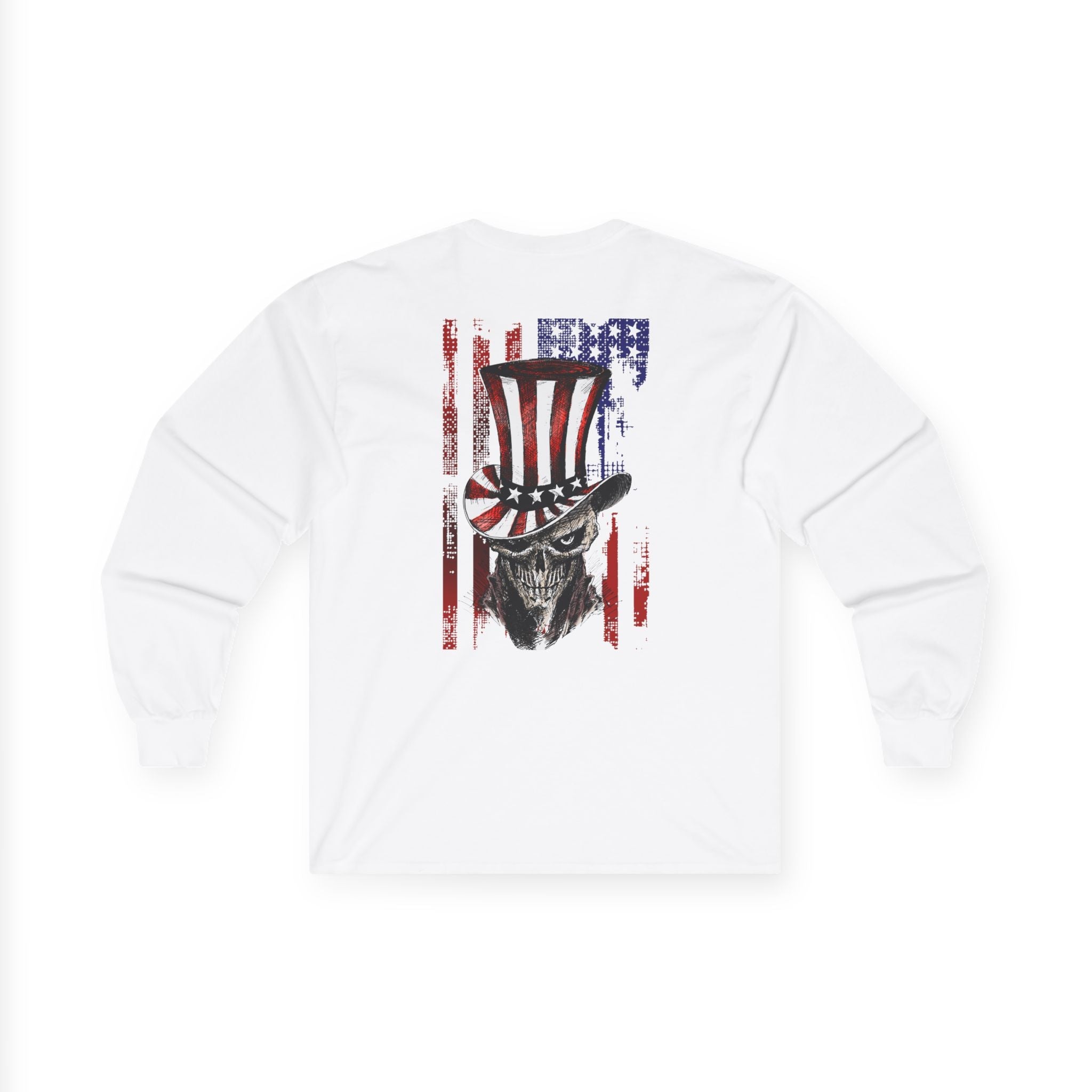 Patriotic Skull Long Sleeve Tee