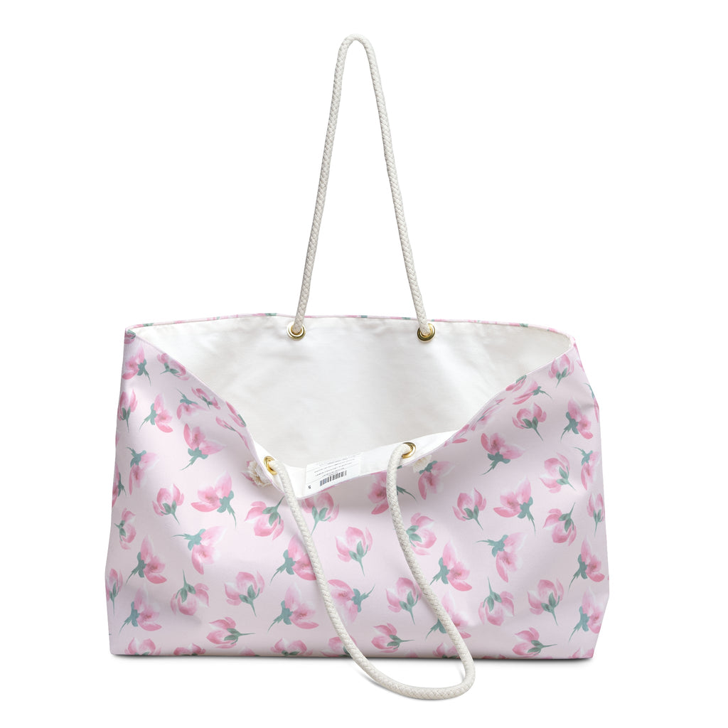 Customizable: Floral Weekender Bag, Travel Tote, Beach Bag, Vacation Accessory, Overnight Bag, Gift for Her, Summer Essentials