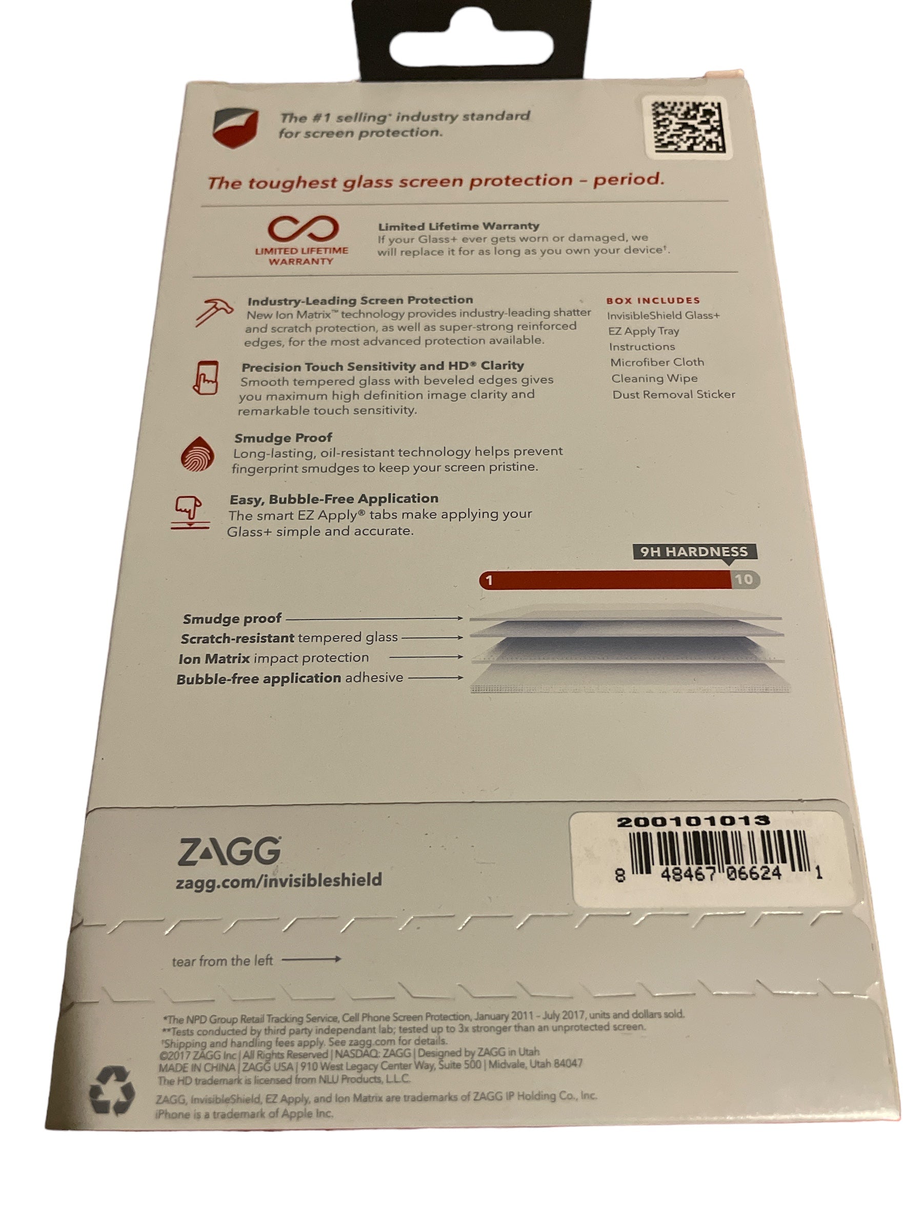 ZAGG InvisibleShield Glass+ Screen Protector – High-definition Tempered Glass for the Apple iPhone XS/ X – Impact & Scratch Protection