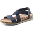 New Dream Pairs Womens 9 Navy Blue Elastic Strap Open Toe Comfort Sandal Shoes