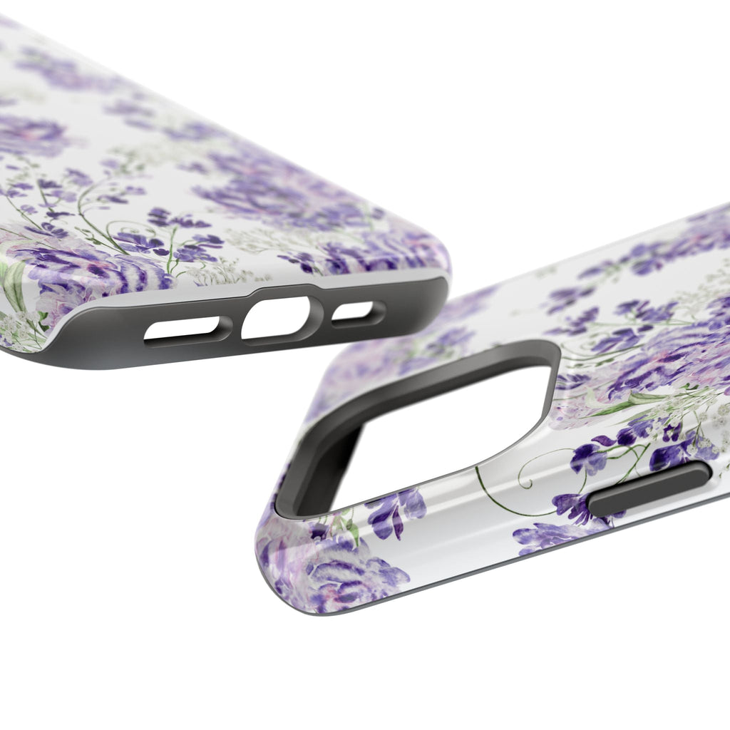 Customizable: Purple Floral Impact-Resistant Phone Case