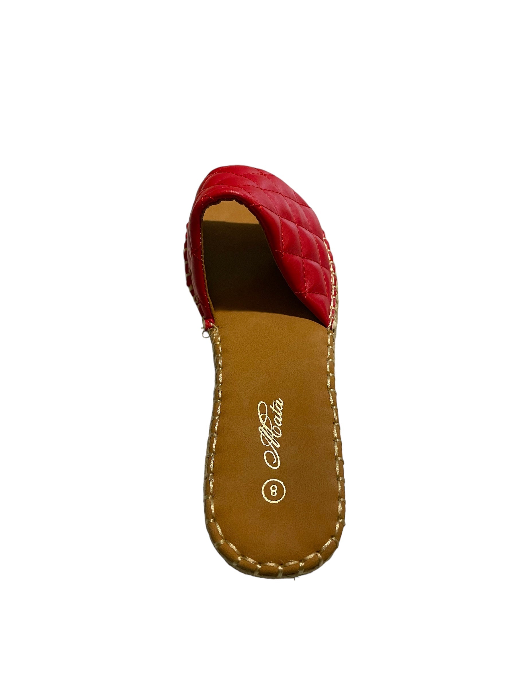 Mata Shoes Fable Flat Slide on Red Size 8