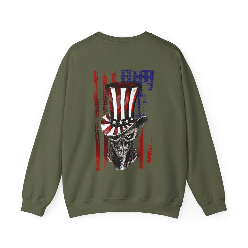 Patriotic Skull Crewneck Sweatshirt