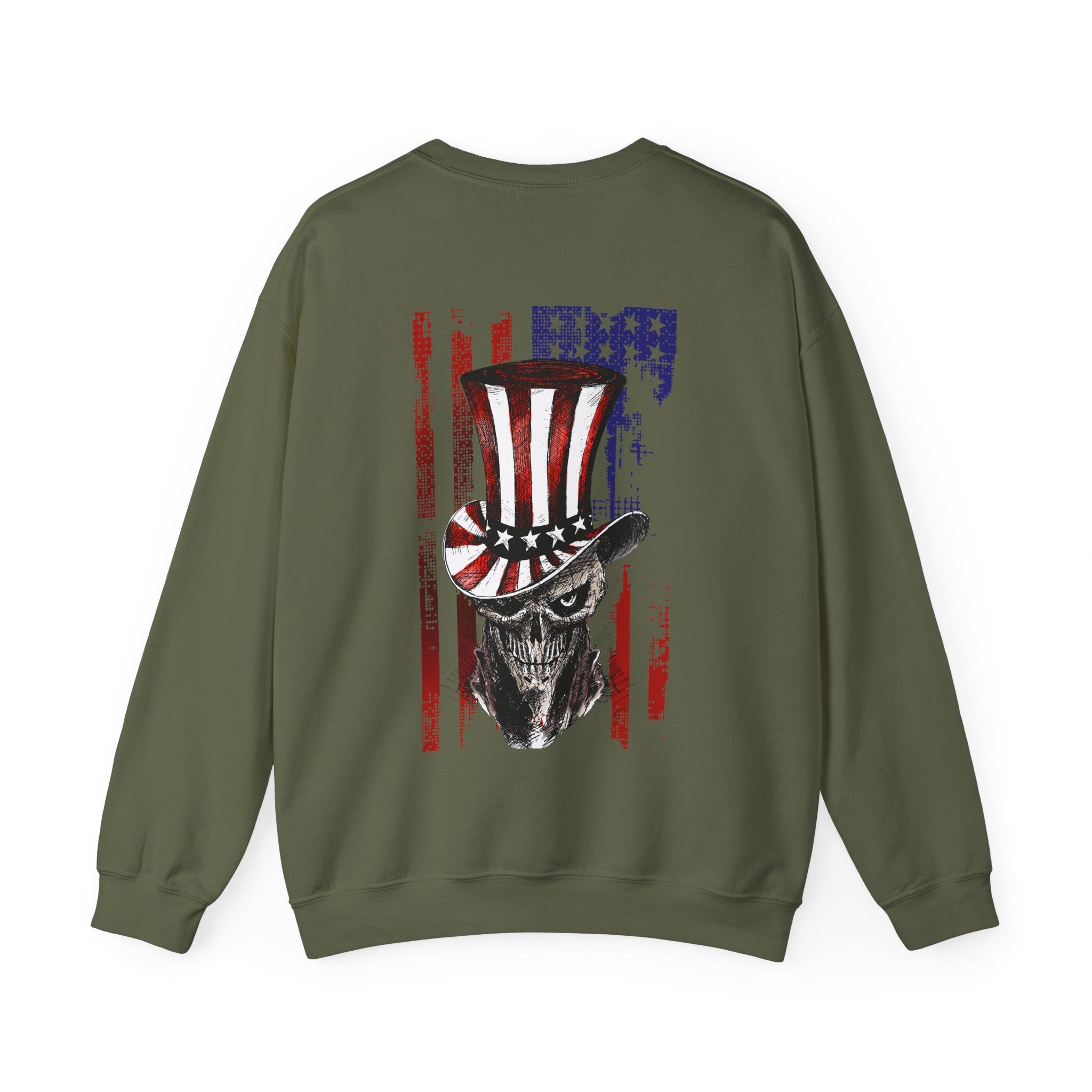 Patriotic Skull Crewneck Sweatshirt