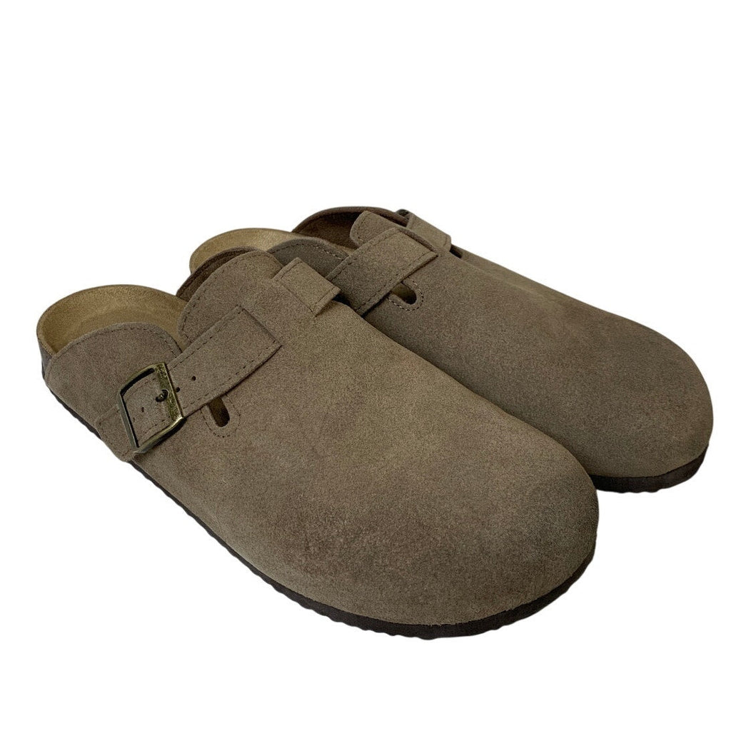 Khombu Womens Size 10 Beige Clog Slip On Buckle Strap Closed Round Toe Shoes