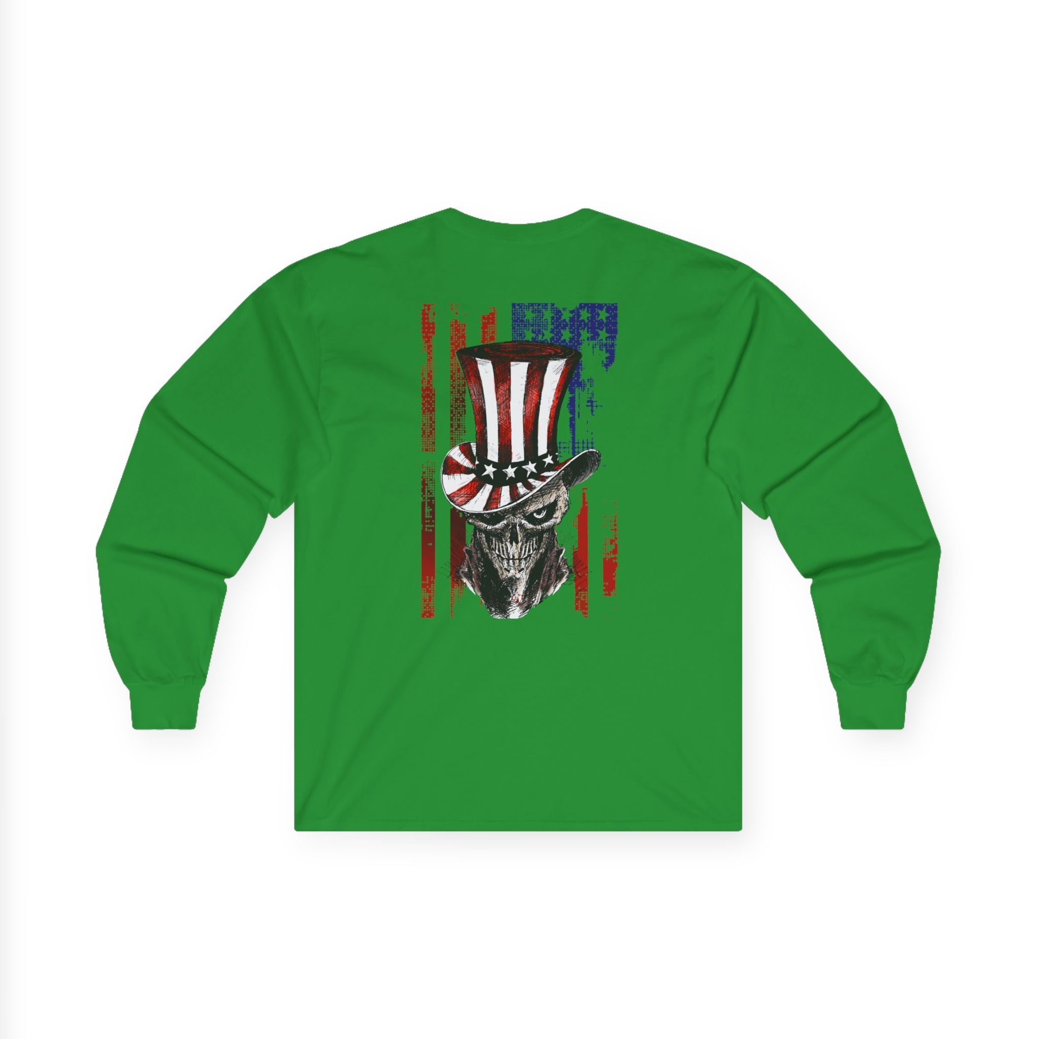 Patriotic Skull Long Sleeve Tee