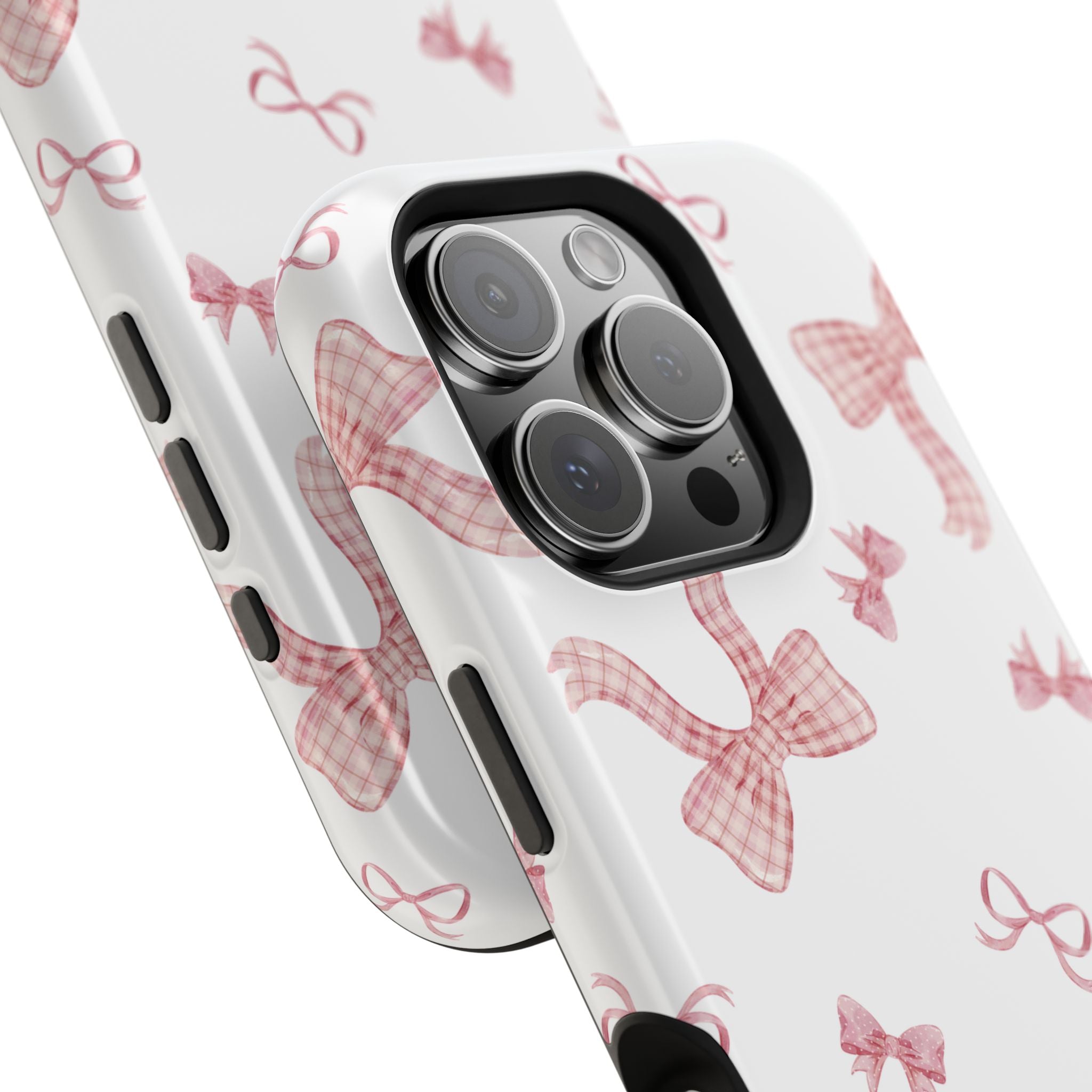 Customizable: Gingham Chic Bow Pattern Phone Case