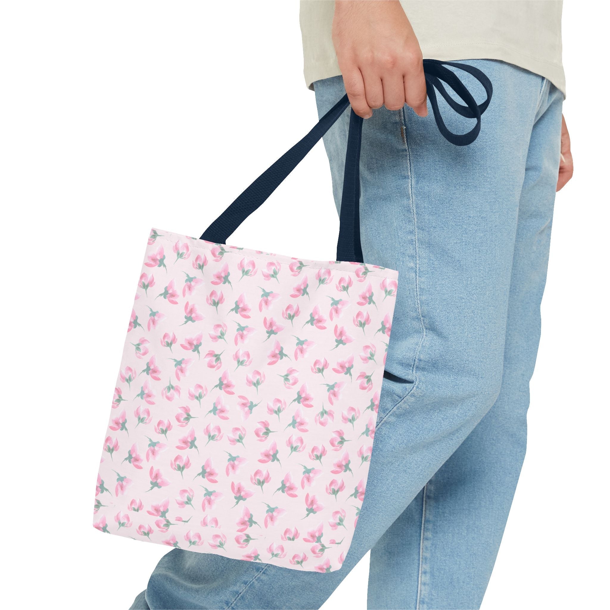 Customizable: Chic Floral Tote Bag, Versatile Shopping Bag, Pretty Grocery Tote, Cute Beach Bag, Stylish Gift for Her