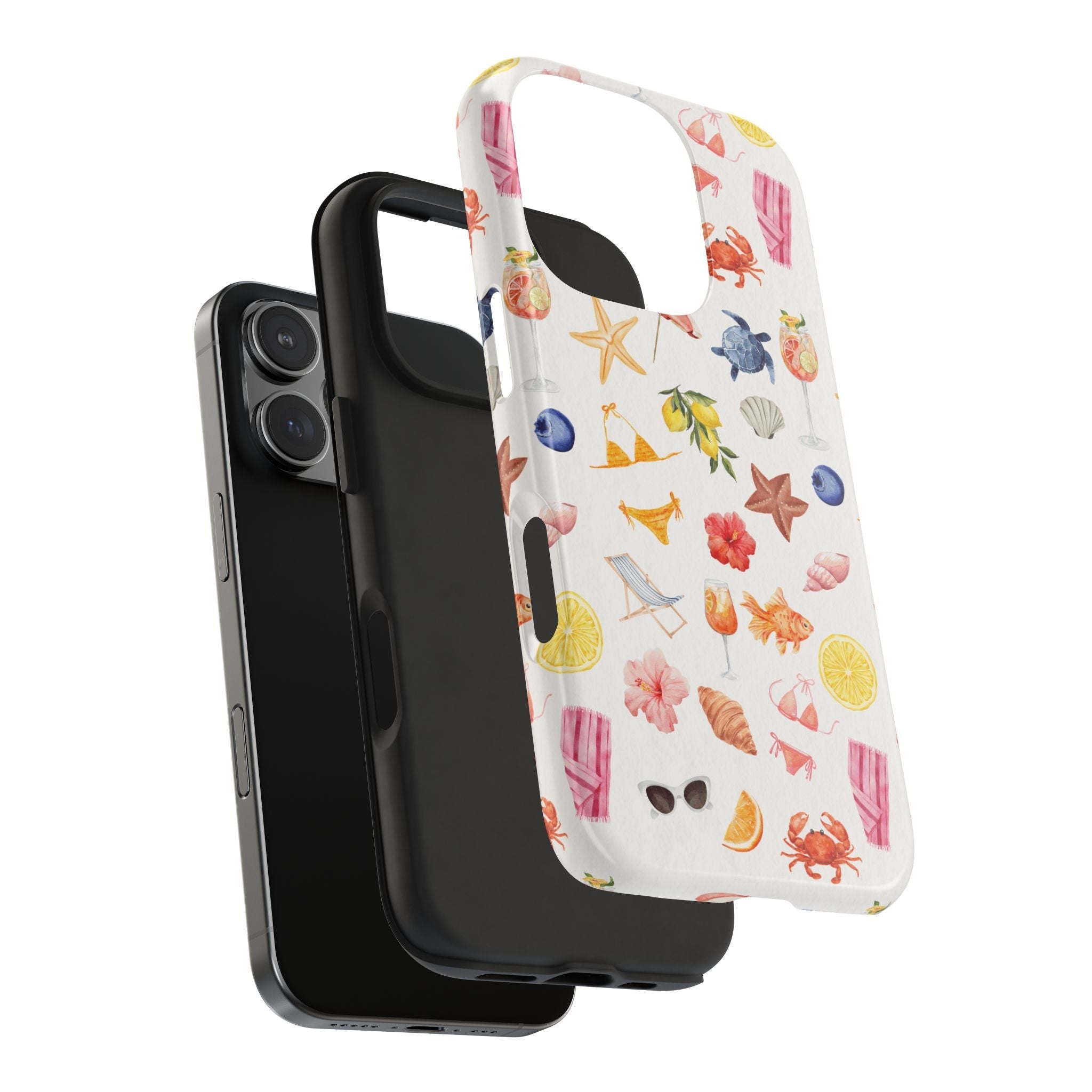 Customizable: Tropical Summer Phone Case, Vivid Coastal Design, Perfect Gift for Beach Lovers, Vacation Memories, Durable Tough Cases