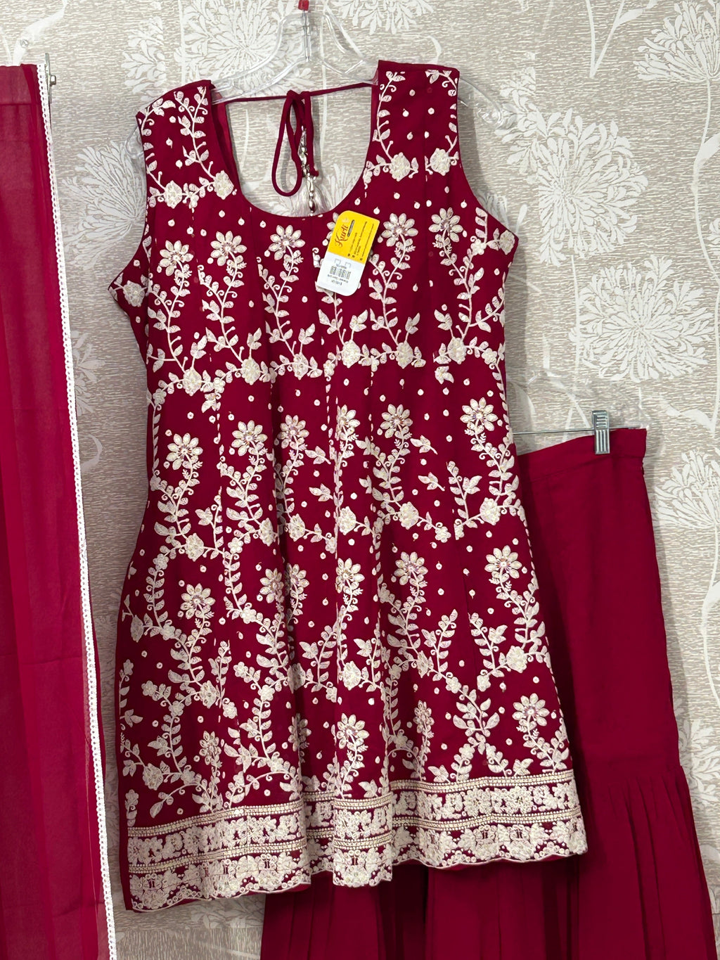 Chiffon Chikankari sharara set