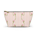 Customizable: Floral Accessory Pouch with T-bottom