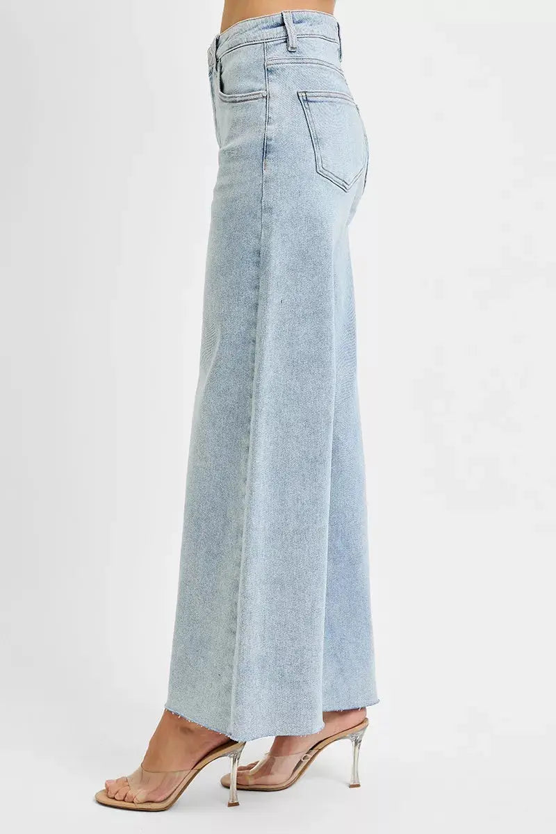 Plus Size High Rise Ankle Wide Palazzo RISEN Jeans