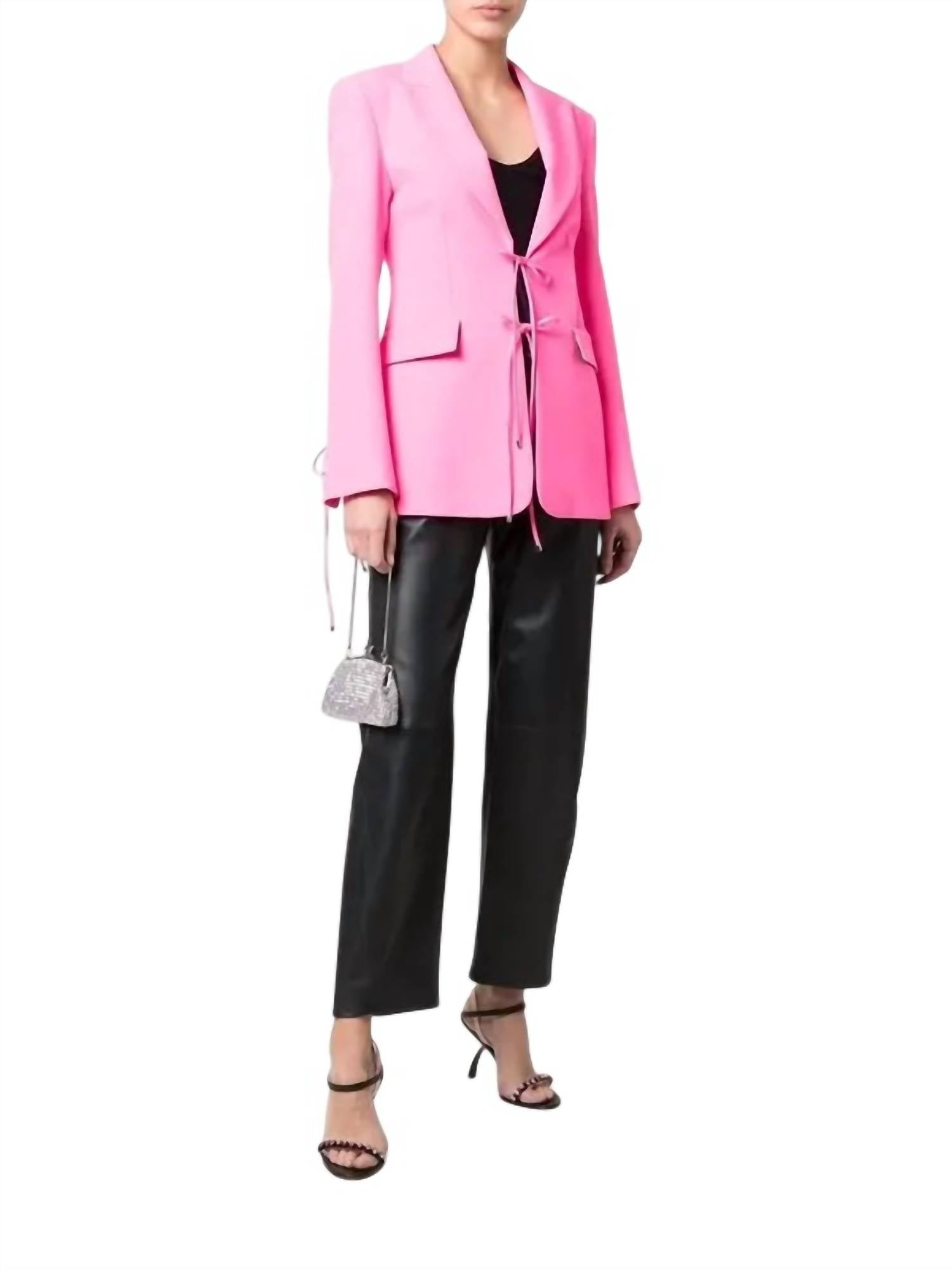 Peak-lapels Lace-up Blazer