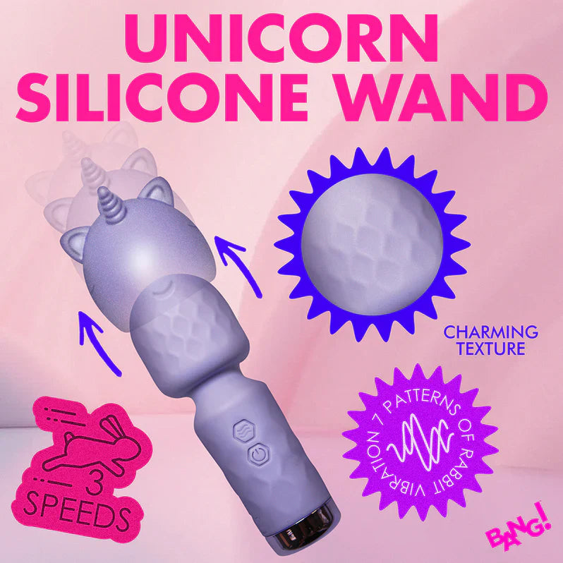 BANG! Unicorn Silicone Wand Vibrator