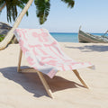 Customizable: Chic Pink Bow Beach Towel, Stylish Beach Accessory, Summer Pool Towel, Gift for Her, Elegant Towel for Beach Days