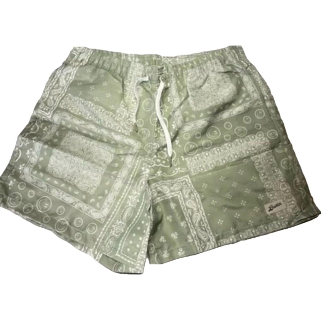 Men's Paisley Lined Swim Trunks