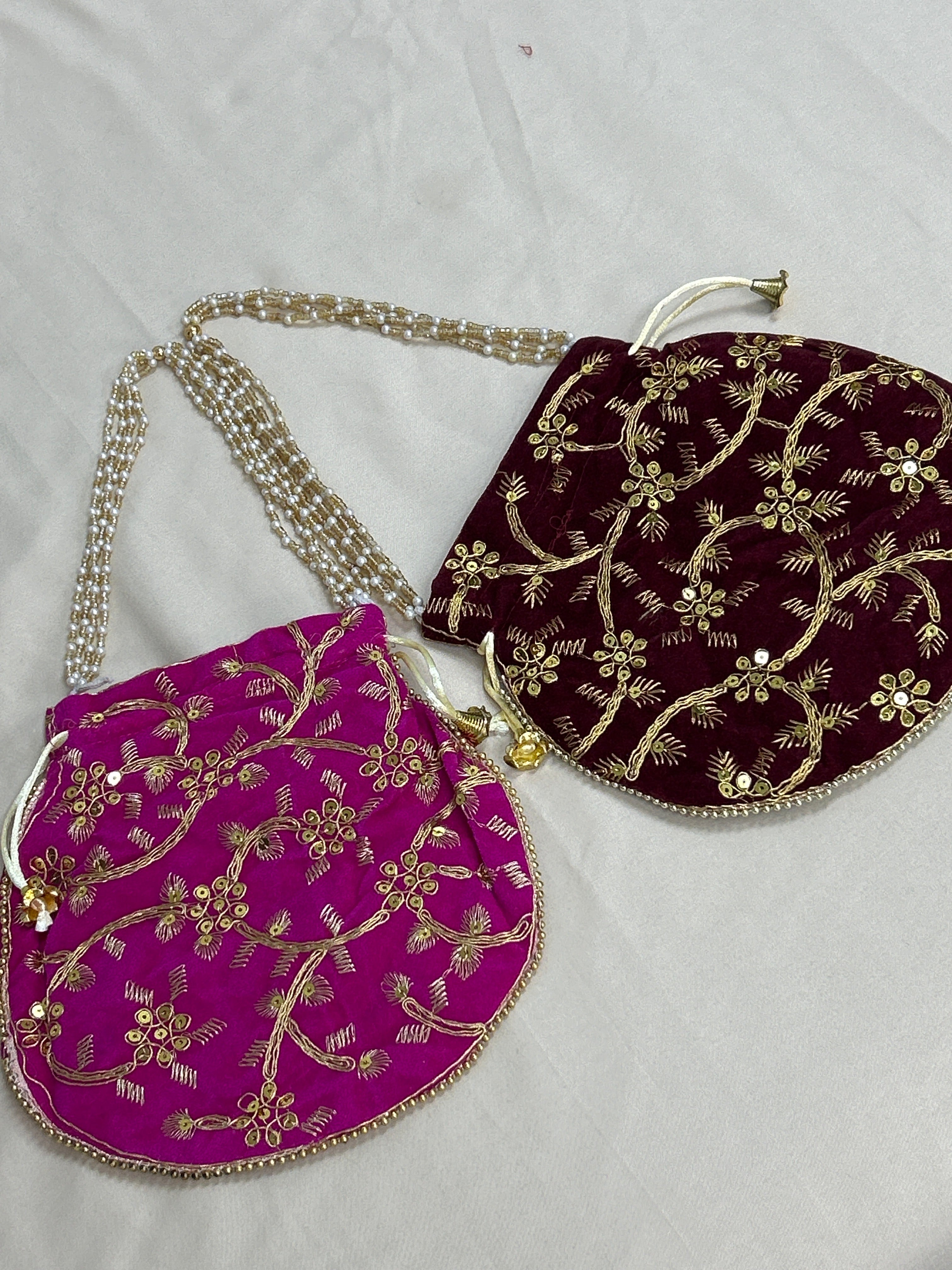 Embroidered potli bags