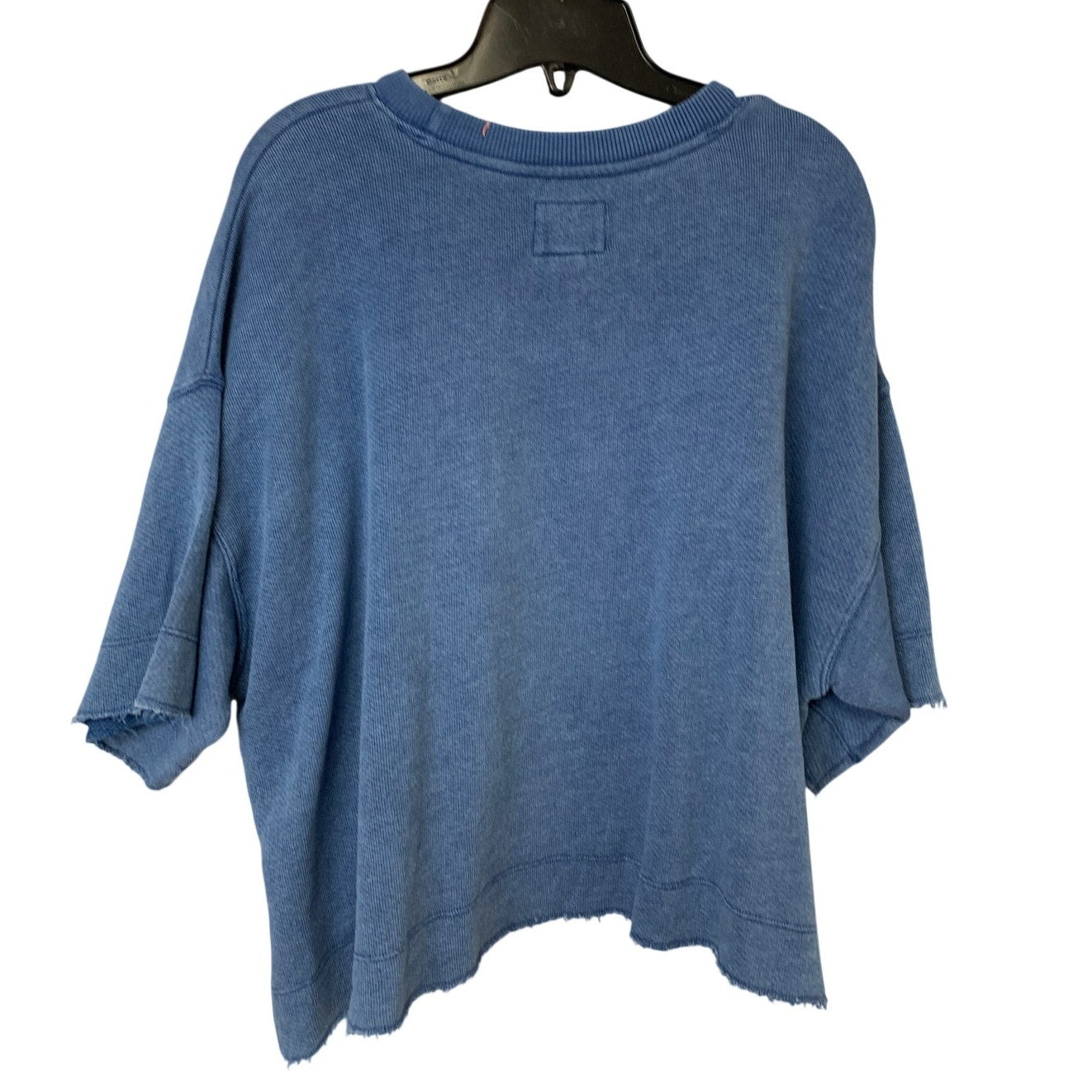 New Hand Printed Womens Medium Woodland Owl Oversized Half Sleeve Sweatshirt