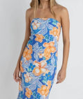 Paradise Floral Bias Midi Dress