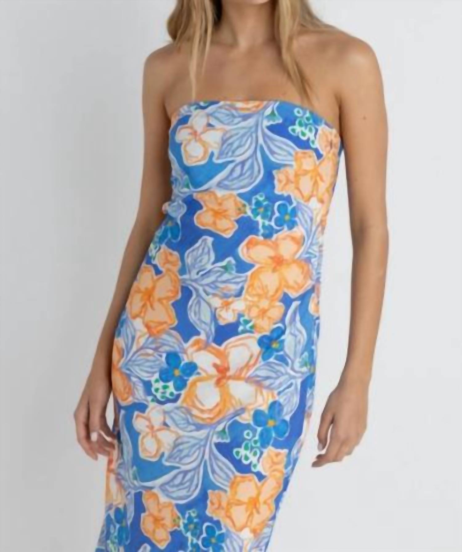 Paradise Floral Bias Midi Dress