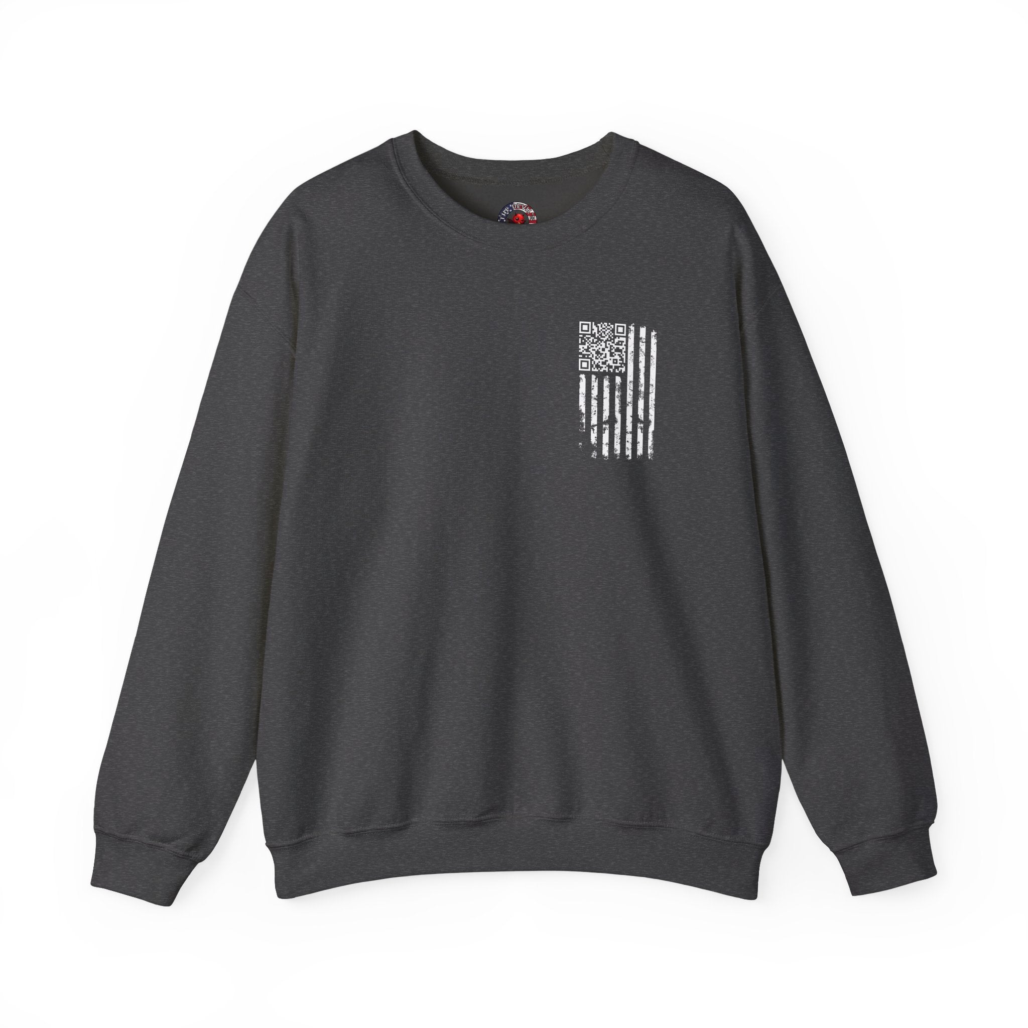 American Flag QR Code Crewneck Sweatshirt