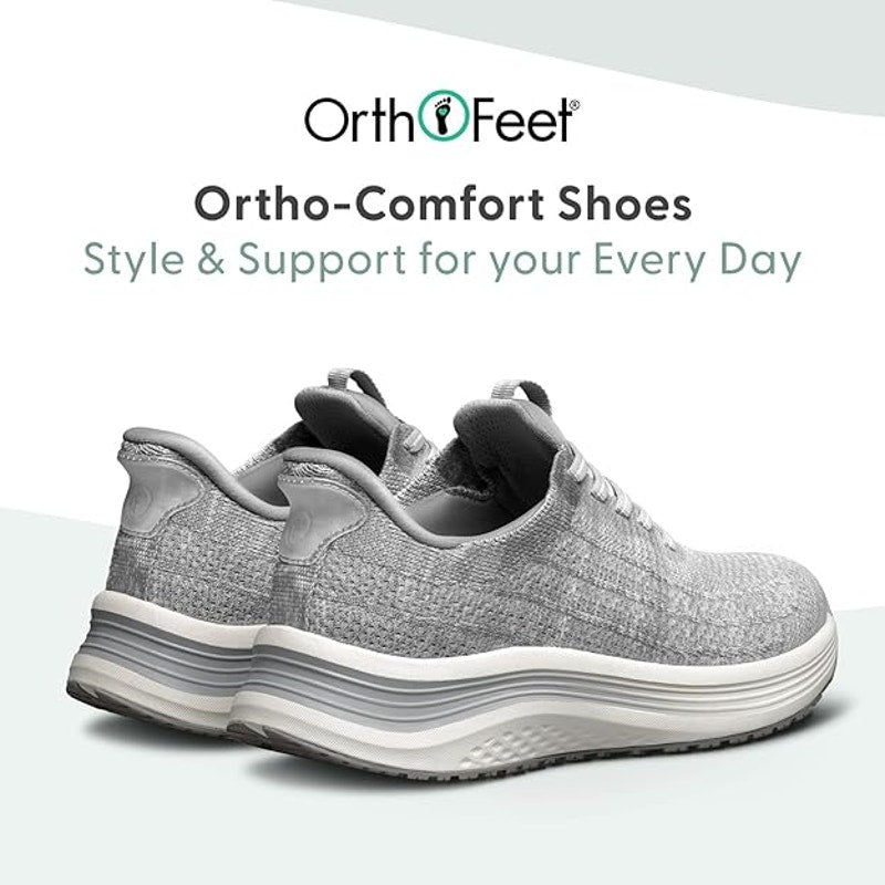 New Orthofeet Womens Size 9 Gray Lace Up Orthopedic Nira Slip-On Sneaker Shoes