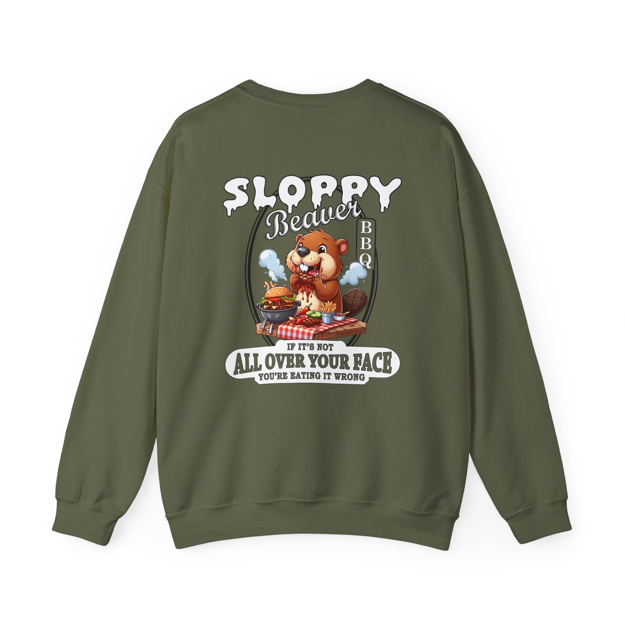 Sloppy Beaver BBQ Back Crewneck Sweatshirt