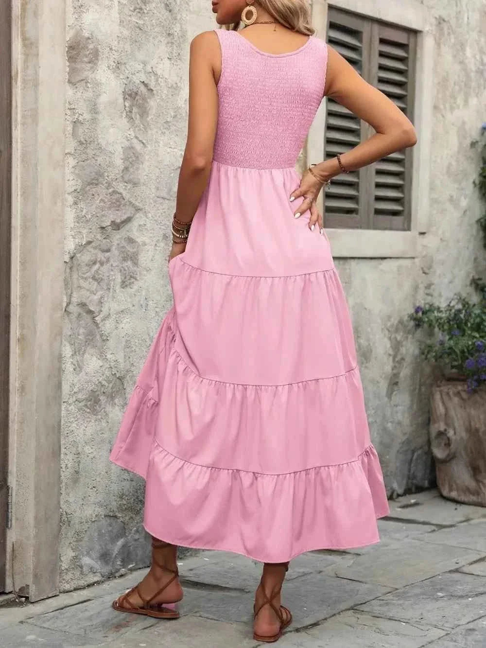 Ivy Lane Smocked Tank Dress - Sleeveless Charm