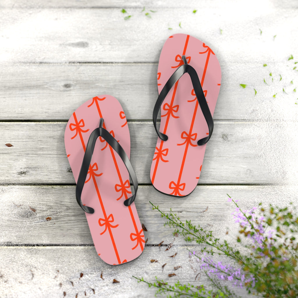 Customizable: Chic Bow Flip Flops, Stylish Summer Sandals, Women's Beach Footwear, Cute Vacation Slippers, Trendy Pool Shoes