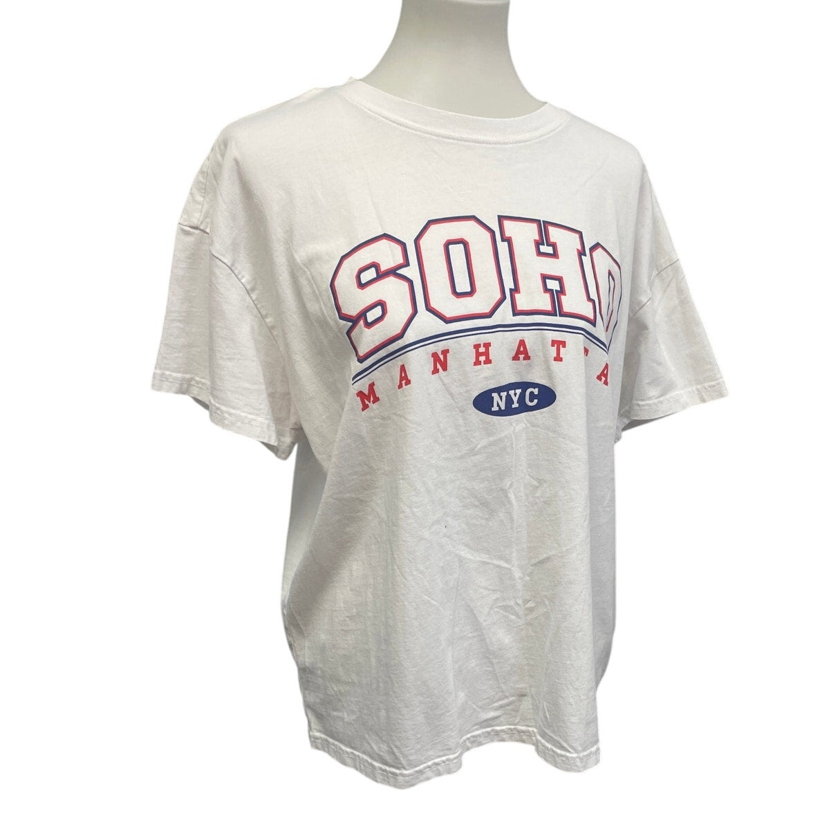 H&M Mens Medium 100% Cotton SOHO Manhattan NYC Short Sleeve Crew Neck Tee Shirt