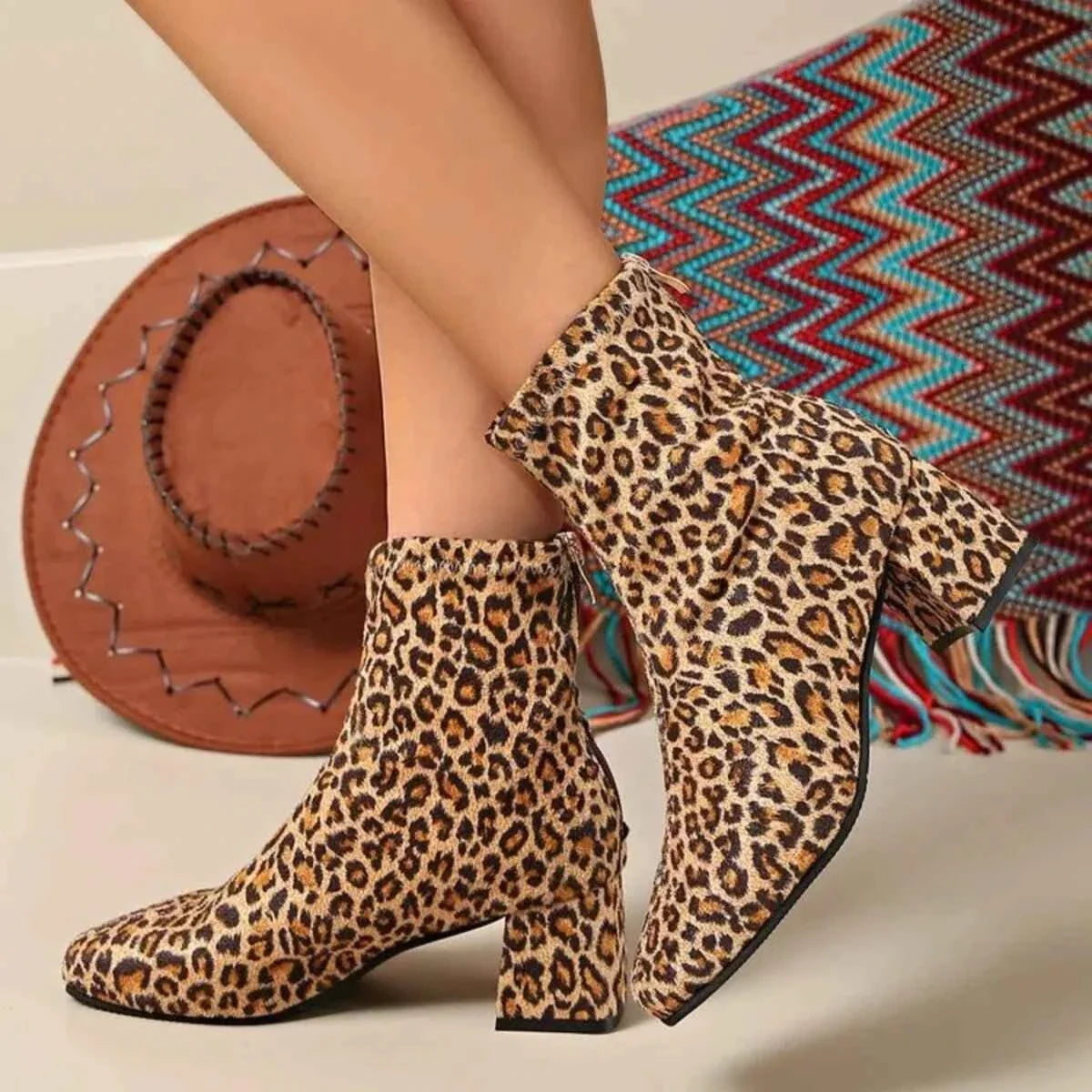 Stylish Chic Block Heel : Ankle Boots