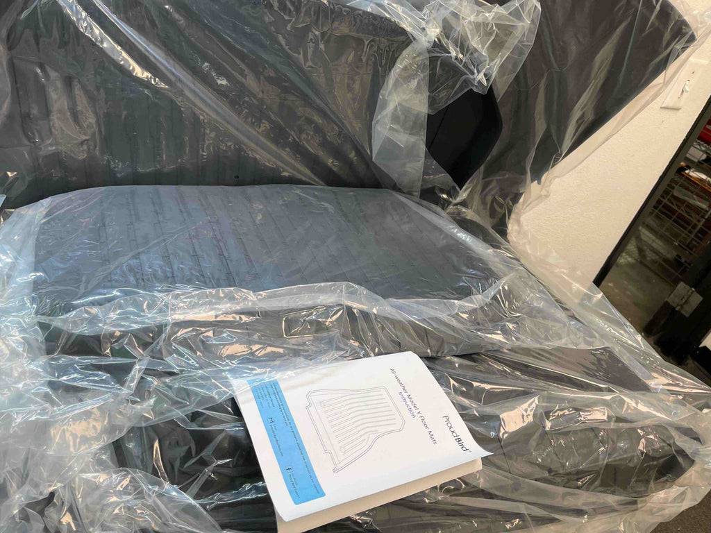 Proud Bird 4.1 1 i (8) Tesla Model Y Floor Mats 2023-2021 (5-Seater), Pure TPE, All Weather Floor Mats Tesla Accessories Model Y Trunk Mat & Floor Mat